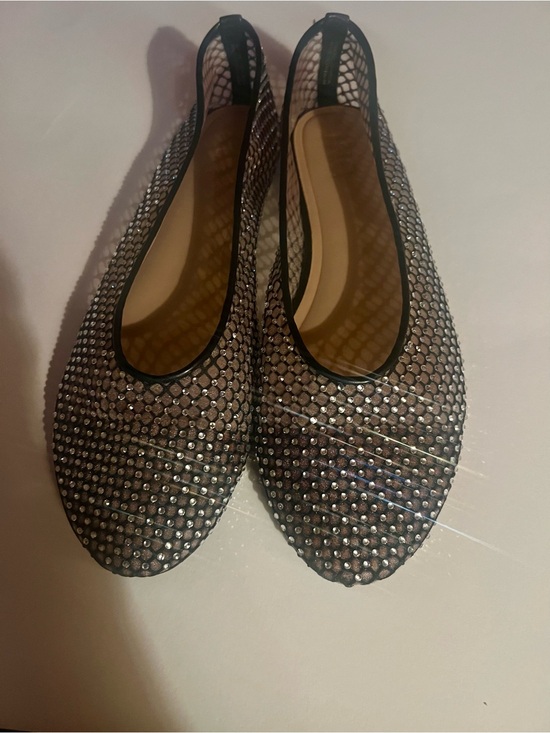 INC International Concepts Shoes - INC Black Mesh Ballet Flats Size 9.5 with Sparkles